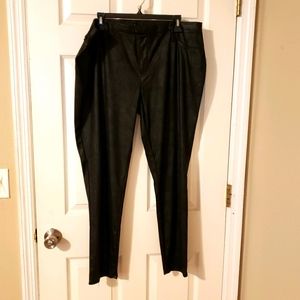 FAUX SUEDE BLACK PANTS made like jeans